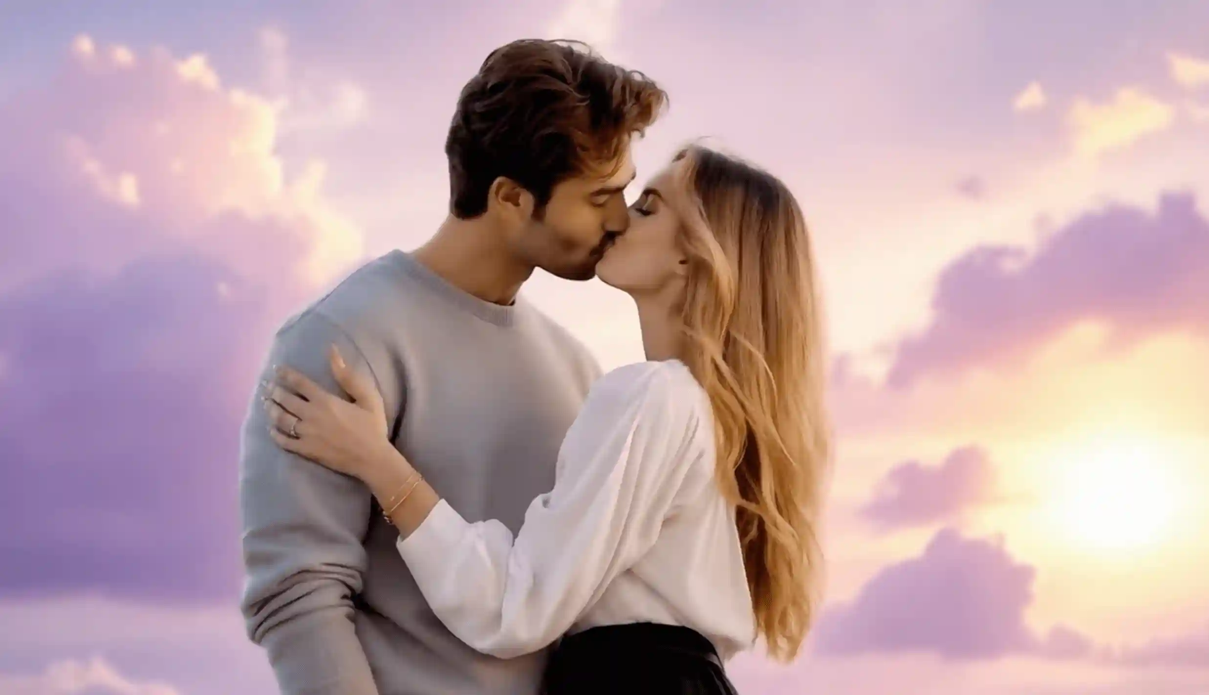 Couple looking at each other